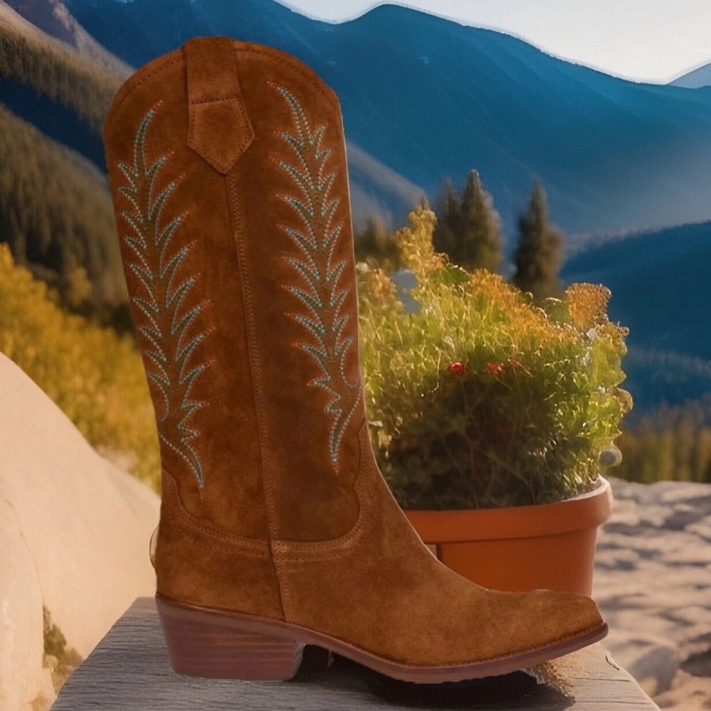 $475 New Penelope Chilvers Goldie Peat Cowboy Western Boot Women’s EU 41 USA 10